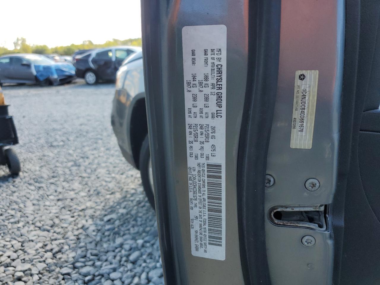 2011 Jeep Compass Limited VIN: 1C4NJDCB4CD661678 Lot: 70839255