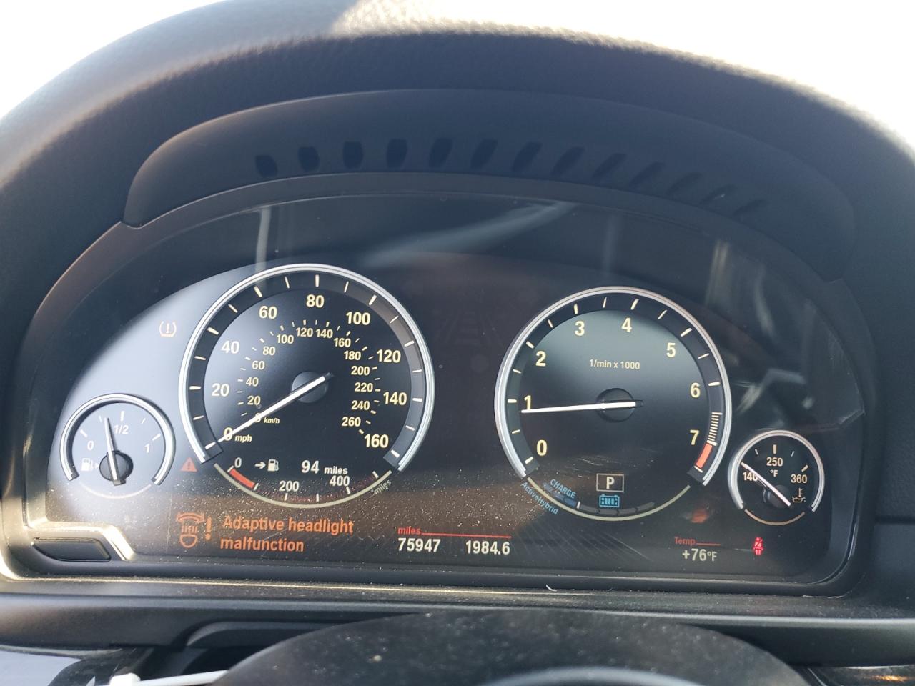 2013 BMW 535 I Hybrid VIN: WBAFZ9C54DD090907 Lot: 71112325