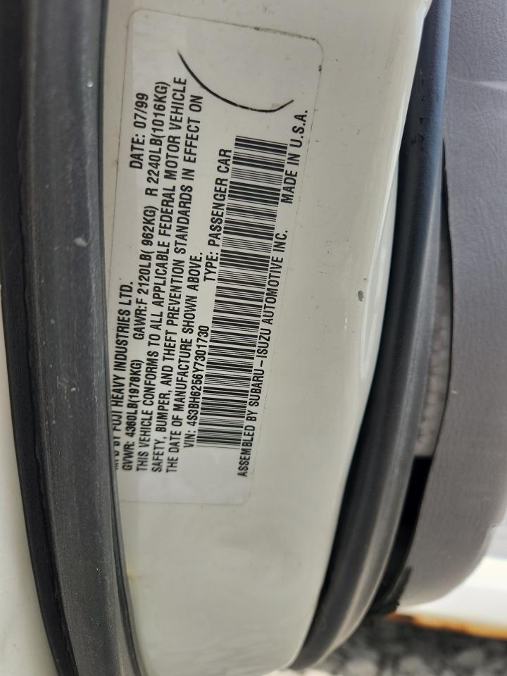 2000 Subaru Legacy Brighton VIN: 4S3BH6256Y7301730 Lot: 80453375