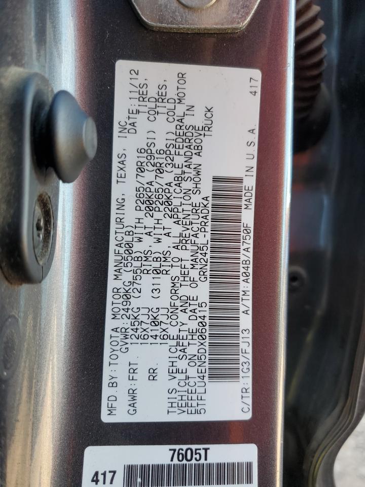 2013 Toyota Tacoma Double Cab VIN: 5TFLU4EN5DX060415 Lot: 70325655