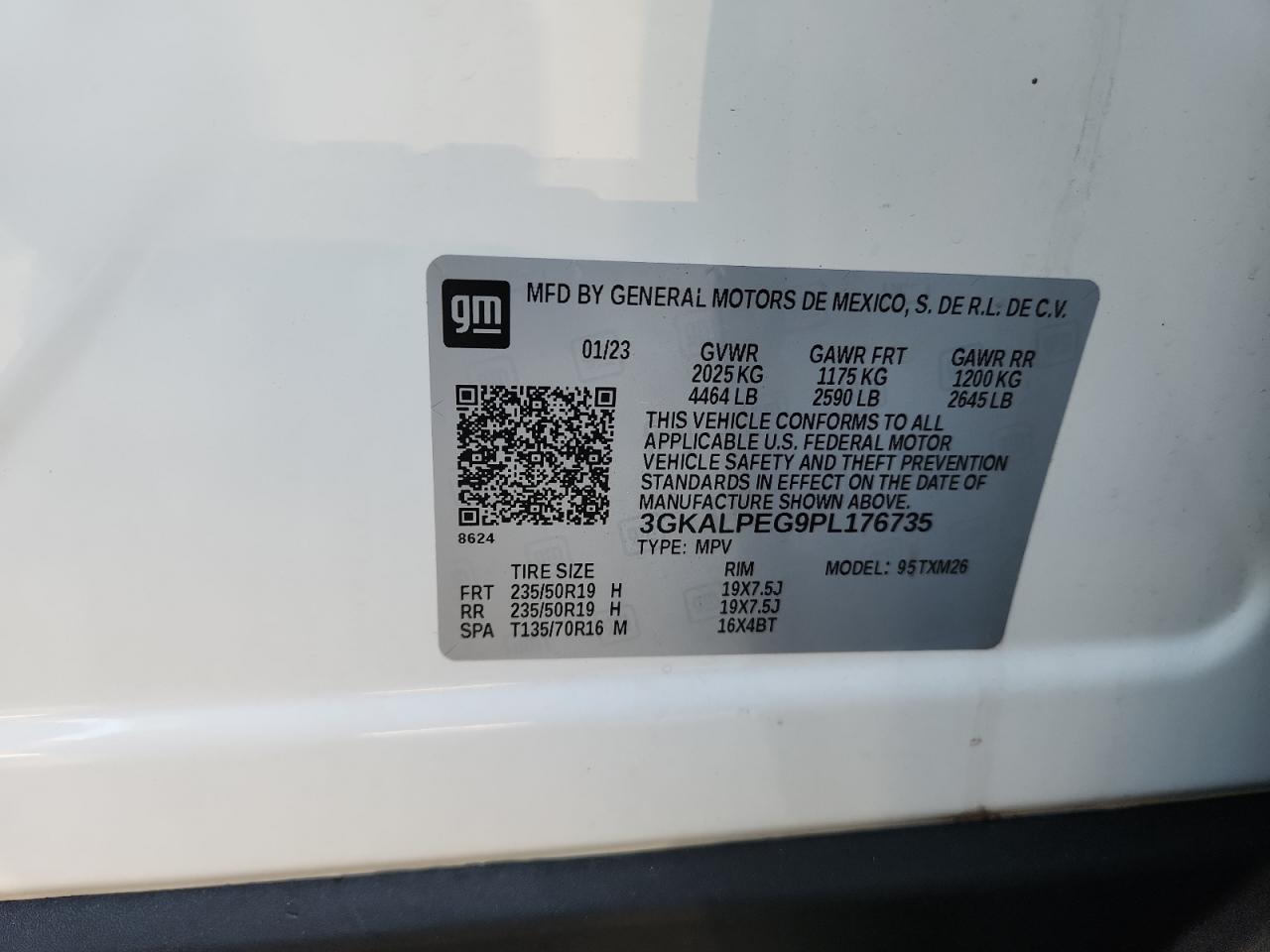 2023 GMC Terrain Slt VIN: 3GKALPEG9PL176735 Lot: 80951645