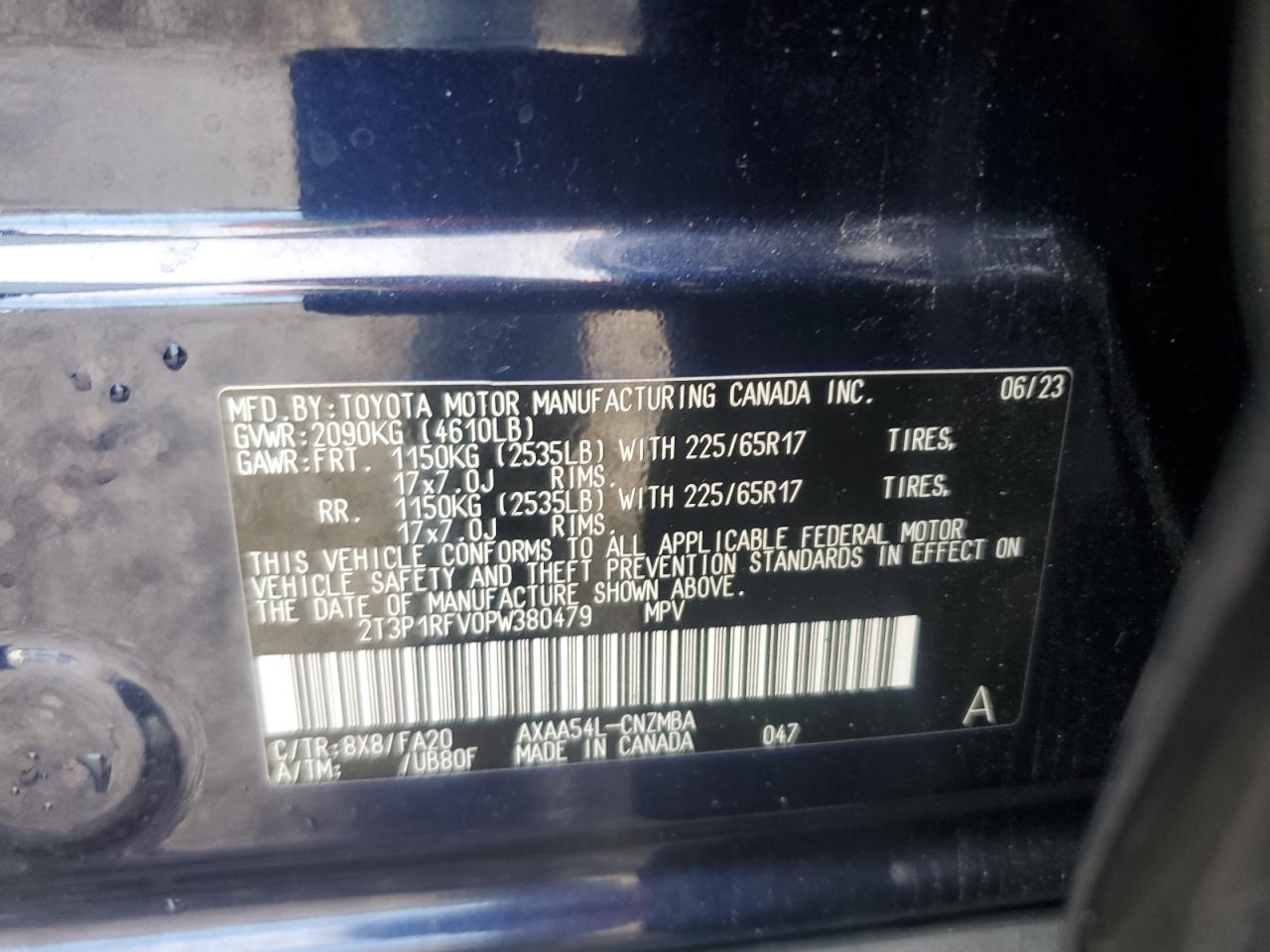 2023 Toyota Rav4 Xle VIN: 2T3P1RFV0PW380479 Lot: 84210215