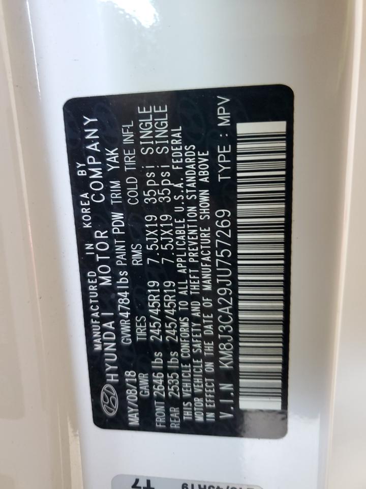 2018 Hyundai Tucson Value VIN: KM8J3CA29JU757269 Lot: 81740525