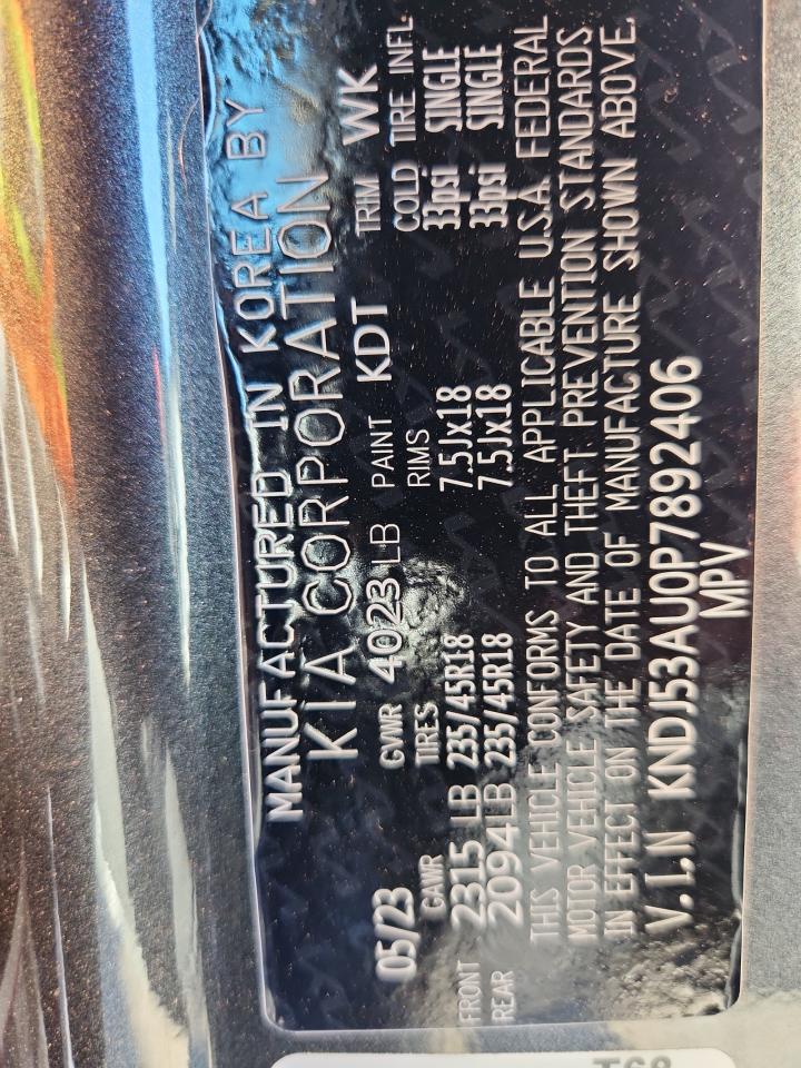 2023 Kia Soul Gt Line VIN: KNDJ53AU0P7892406 Lot: 72094235
