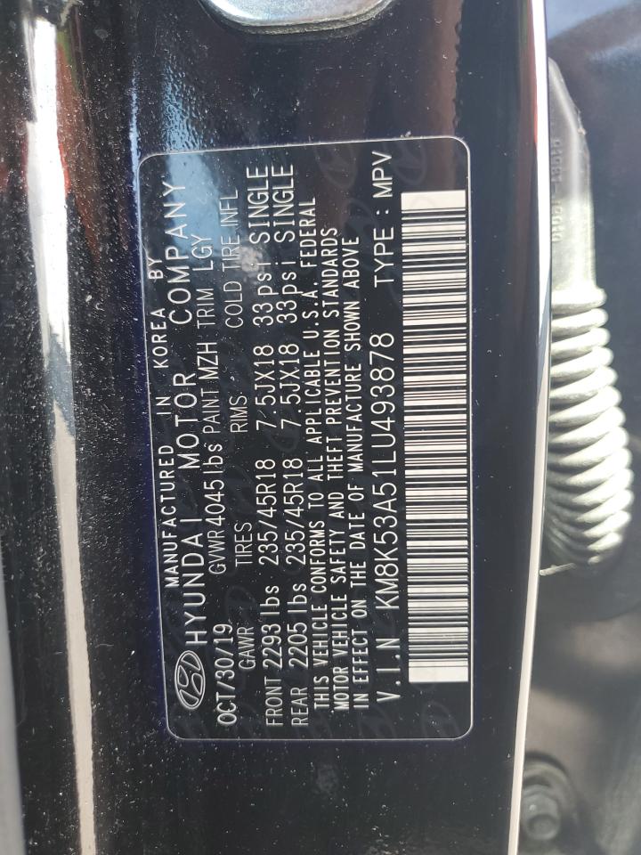 2020 Hyundai Kona Ultimate VIN: KM8K53A51LU493878 Lot: 72043855