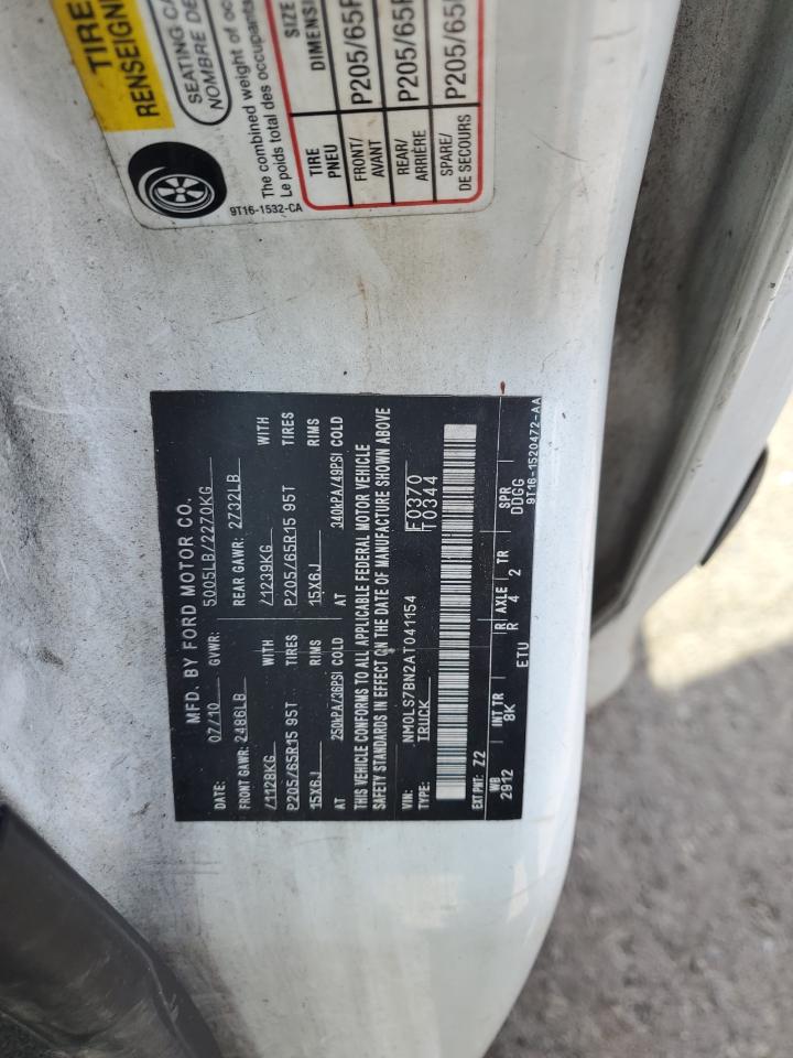 2010 Ford Transit Connect Xlt VIN: NM0LS7BN2AT041154 Lot: 71447895