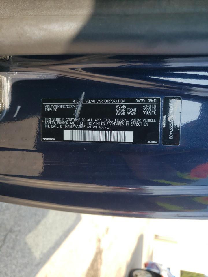 2012 Volvo C30 T5 VIN: YV1672MK7C2274439 Lot: 81657205