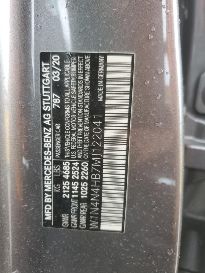 2021 Mercedes-Benz Gla 250 4Matic VIN: W1N4N4HB7MJ122041 Lot: 71680565