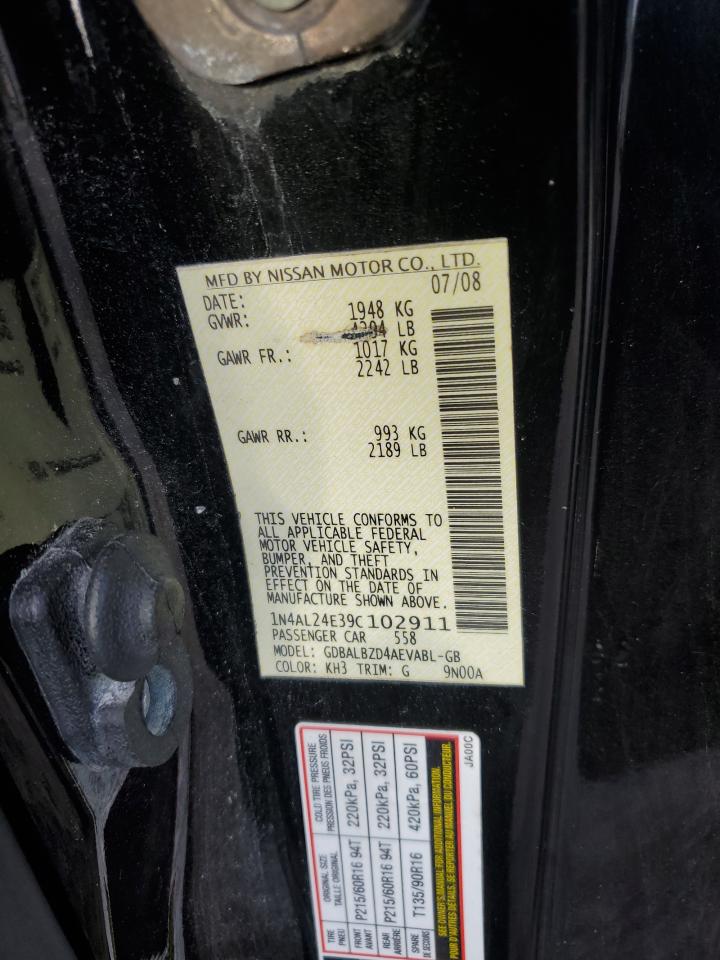 2009 Nissan Altima 2.5S VIN: 1N4AL24E39C102911 Lot: 69917685