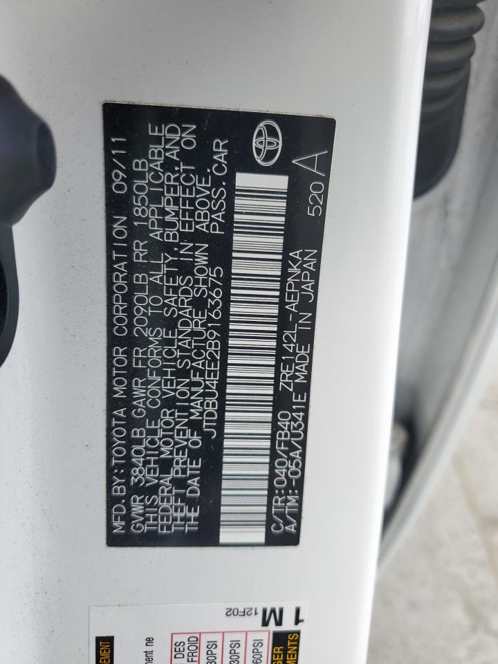 2011 Toyota Corolla Base VIN: JTDBU4EE2B9163675 Lot: 80588155