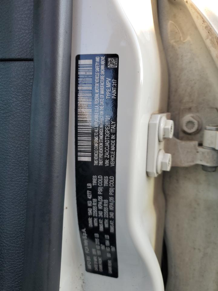 2016 Jeep Renegade Limited VIN: ZACCJADT3GPE26791 Lot: 83992035