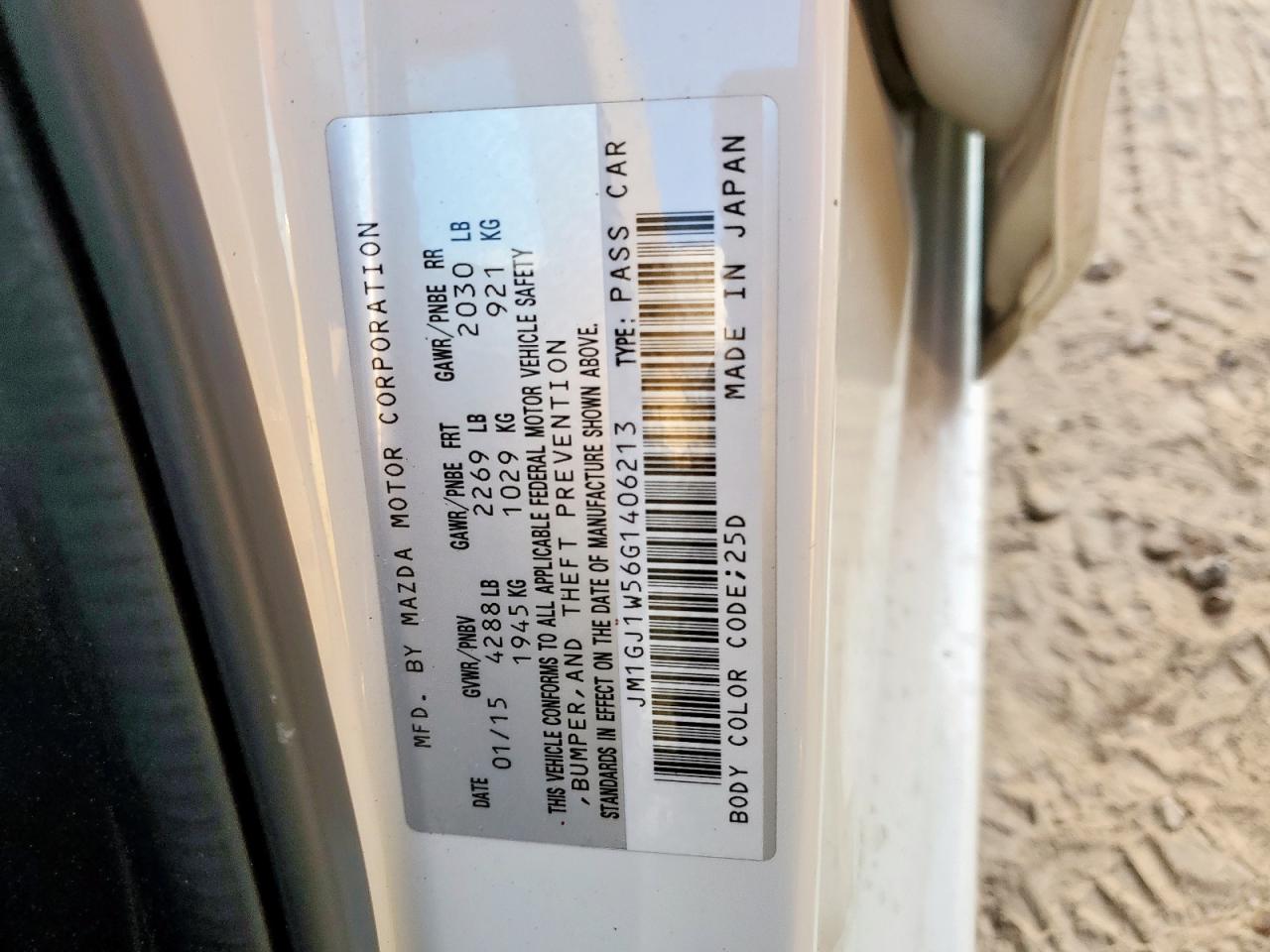 2016 Mazda 6 Grand Touring VIN: JM1GJ1W56G1406213 Lot: 81099445