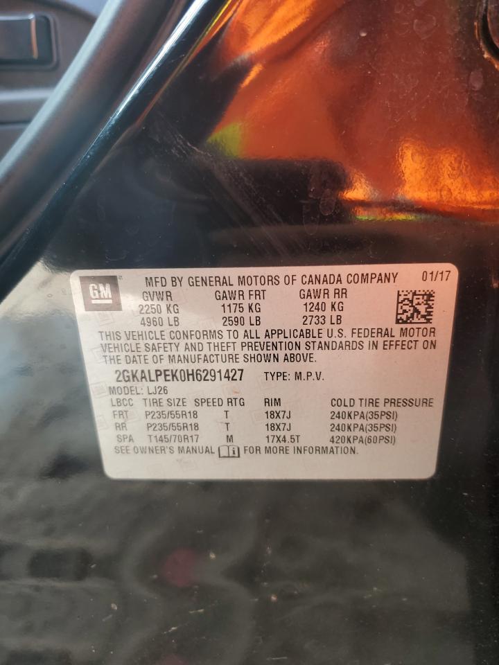 2017 GMC Terrain Slt VIN: 2GKALPEK0H6291427 Lot: 81751115