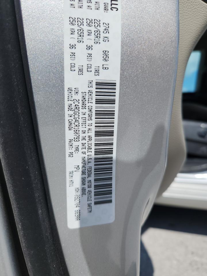 2012 Dodge Grand Caravan Sxt VIN: 2C4RDGCG4CR160793 Lot: 80099665