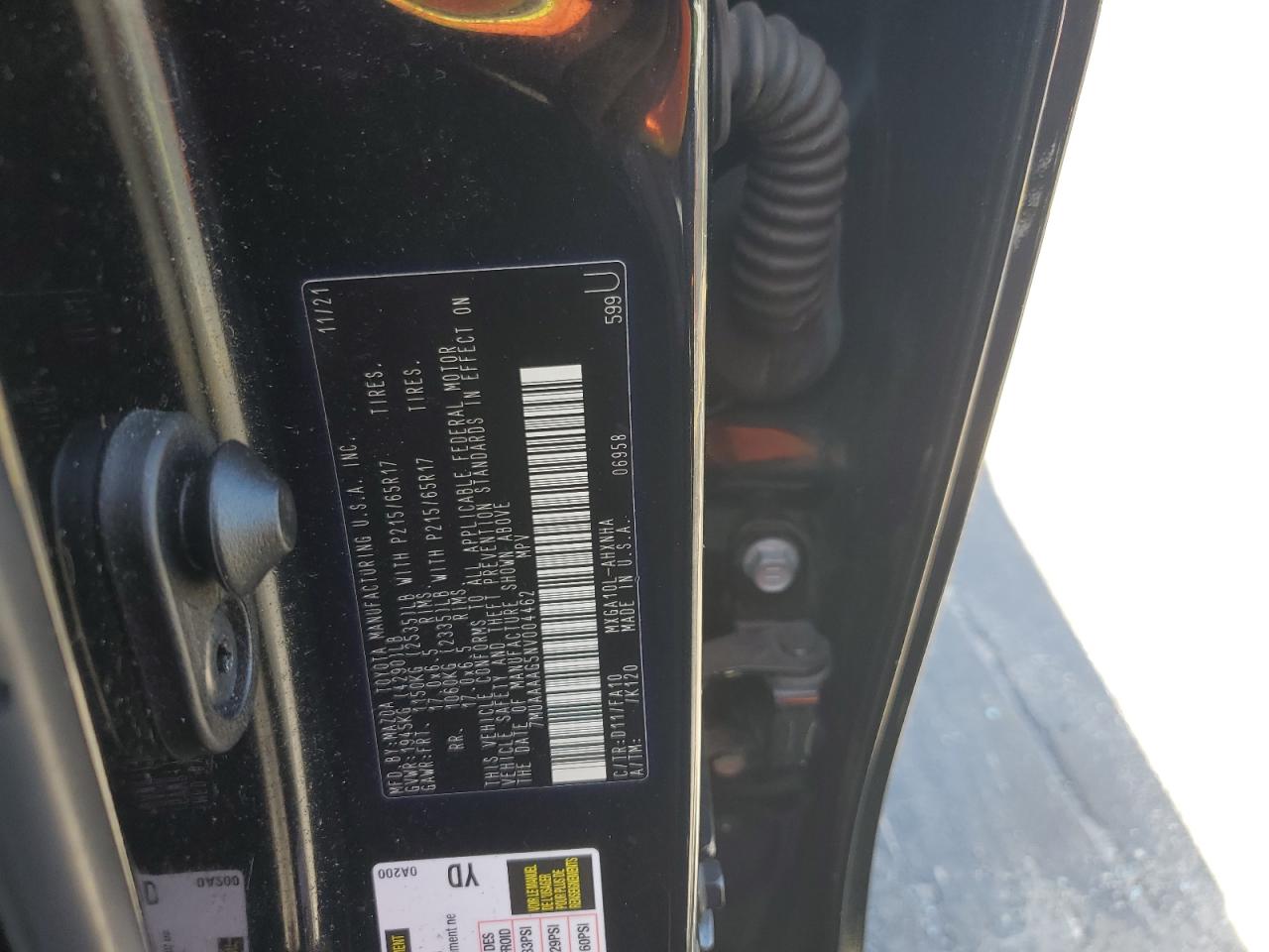 2022 Toyota Corolla Cross L VIN: 7MUAAAAG5NV004462 Lot: 84825705