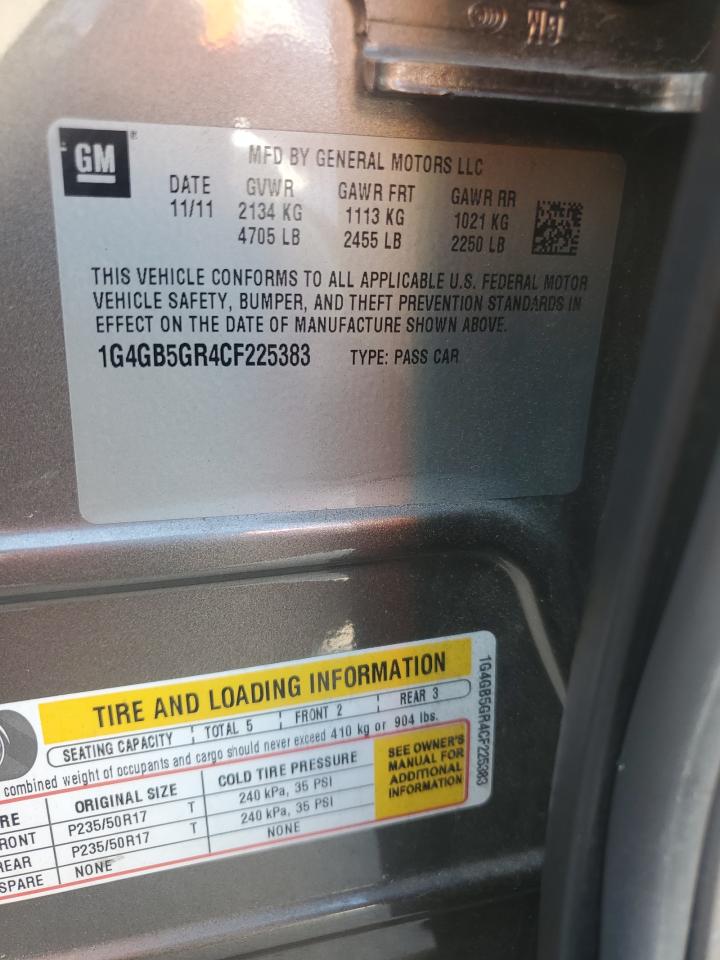2012 Buick Lacrosse Convenience VIN: 1G4GB5GR4CF225383 Lot: 81278855