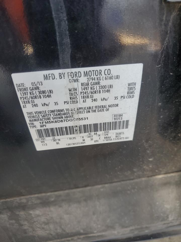 2013 Ford Explorer Xlt VIN: 1FM5K8D87DGC85531 Lot: 84532455