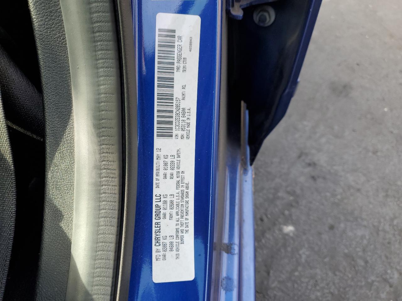 2012 Dodge Avenger Sxt VIN: 1C3CDZEG9CN285157 Lot: 71519985