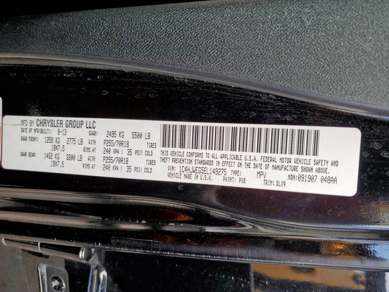 2014 Jeep Wrangler Unlimited Sahara VIN: 1C4HJWEG5EL149275 Lot: 80276835