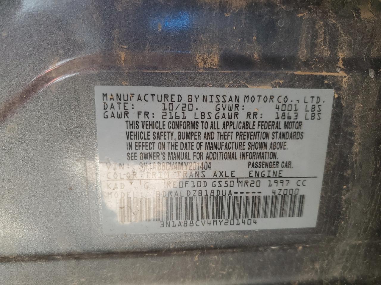 2021 Nissan Sentra Sv VIN: 3N1AB8CV4MY201404 Lot: 84059745