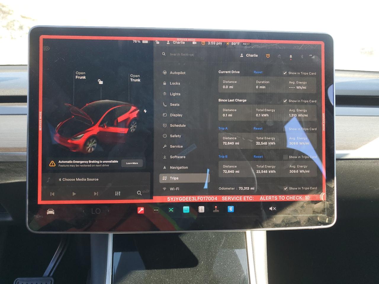 2020 Tesla Model Y VIN: 5YJYGDEE3LF017004 Lot: 71695235