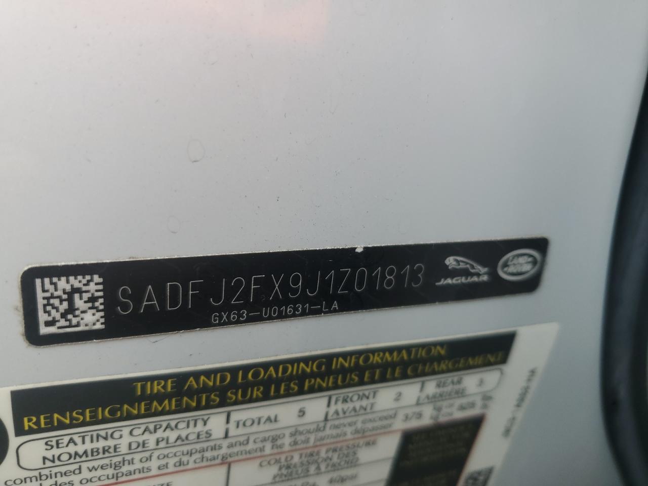 2018 Jaguar E-Pace S VIN: SADFJ2FX9J1Z01813 Lot: 84414345
