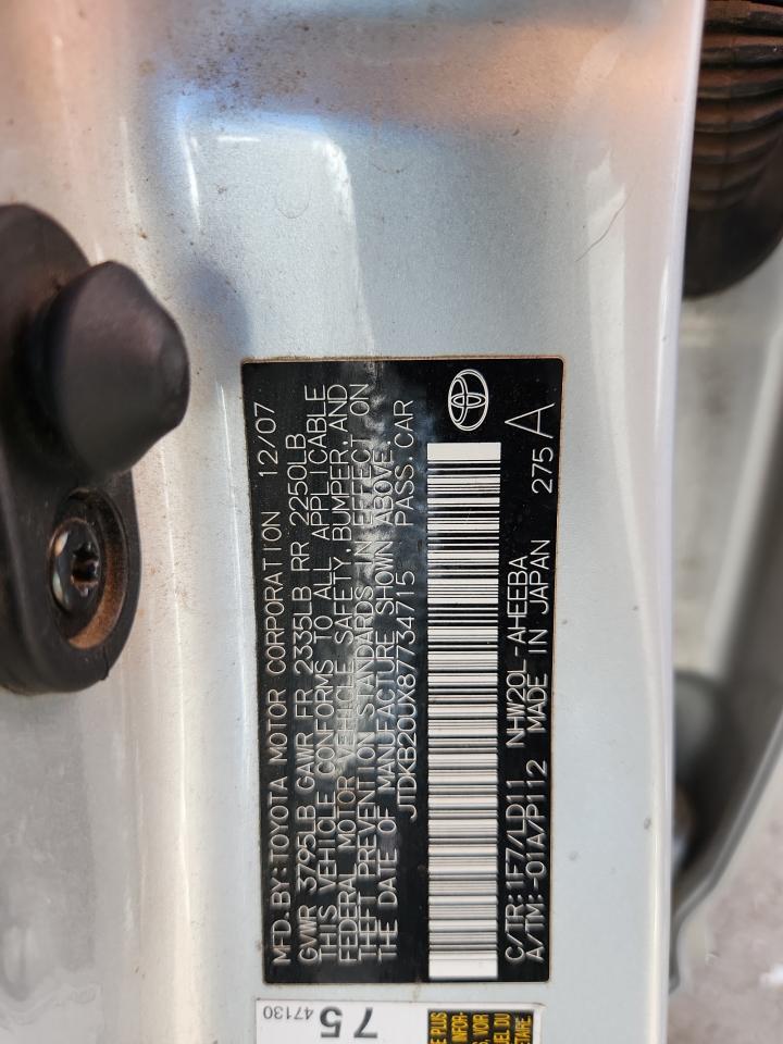 2008 Toyota Prius VIN: JTDKB20UX87734715 Lot: 81338115