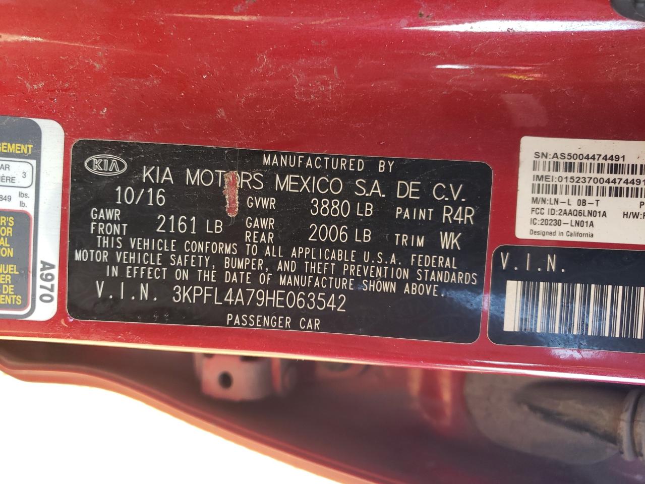 2017 Kia Forte Lx VIN: 3KPFL4A79HE063542 Lot: 81223475