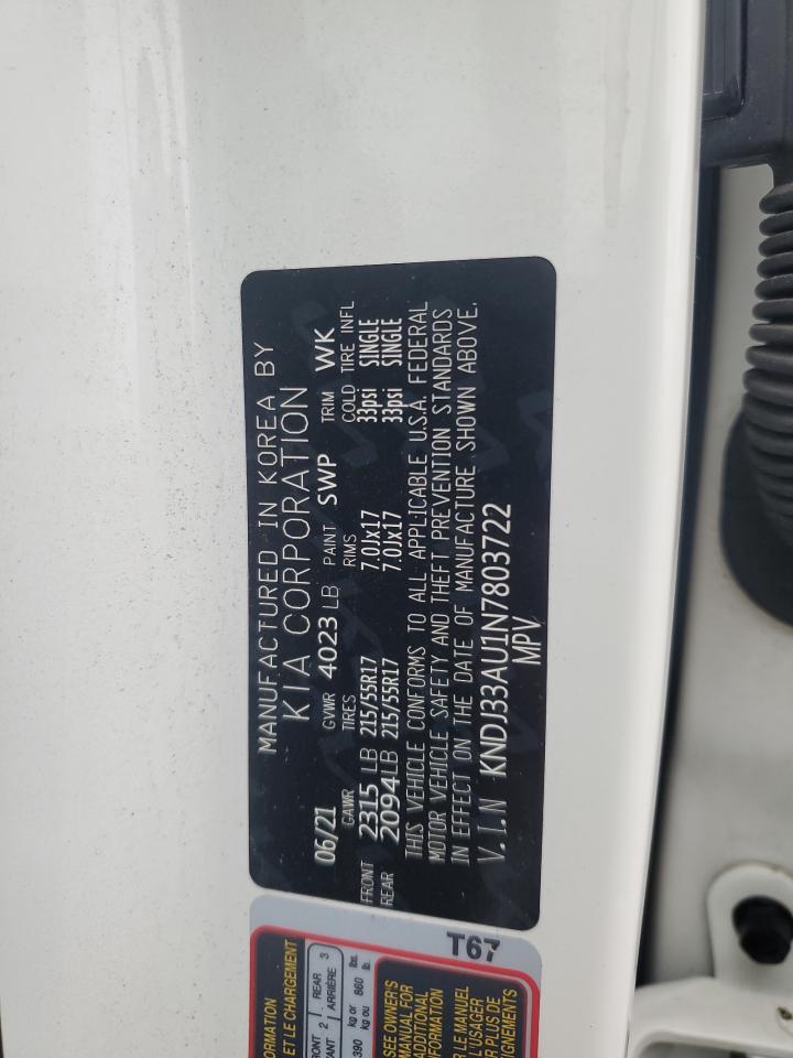 2022 Kia Soul Ex VIN: KNDJ33AU1N7803722 Lot: 81669825