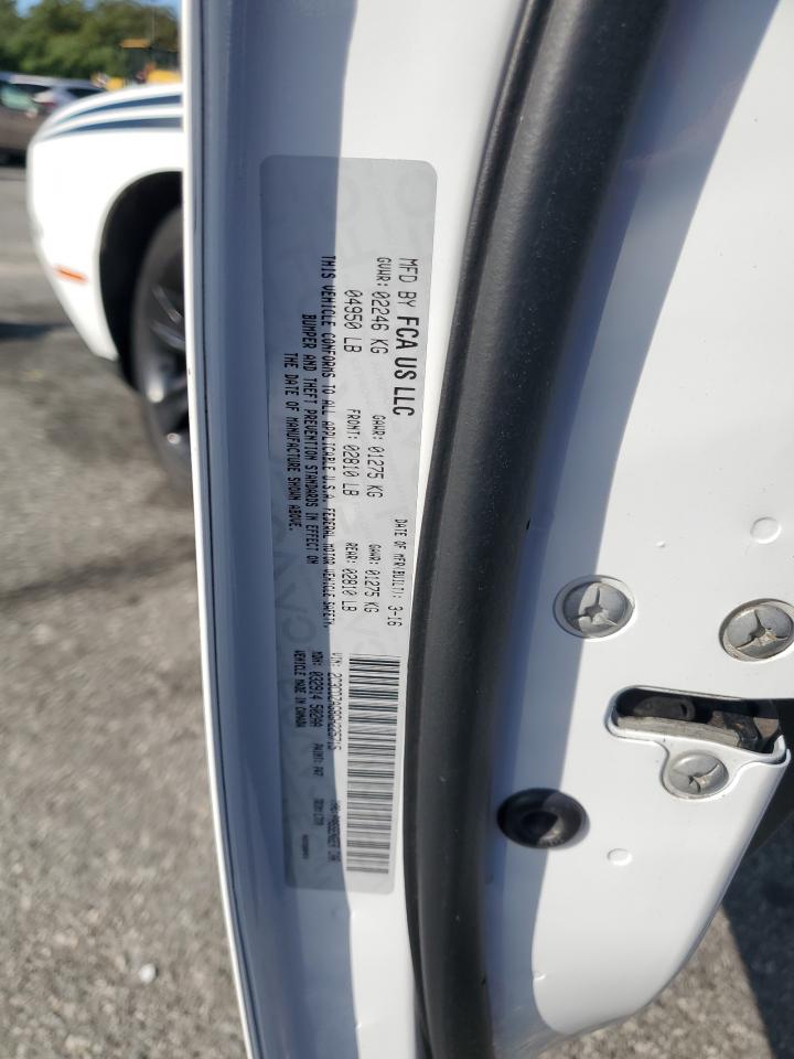 2016 Dodge Challenger Sxt VIN: 2C3CDZAG8GH225715 Lot: 80194815