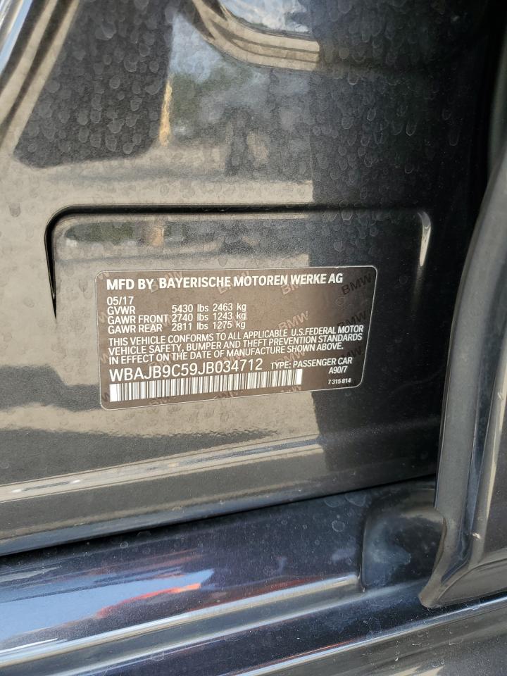 2018 BMW M550Xi VIN: WBAJB9C59JB034712 Lot: 70909655