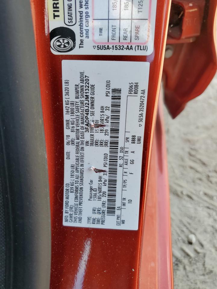 2018 Ford Fiesta Se VIN: 3FADP4BJ2JM132207 Lot: 84389525