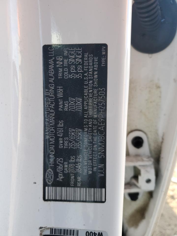 2023 Hyundai Tucson Sel VIN: 5NMJBCAE9PH257503 Lot: 81494695