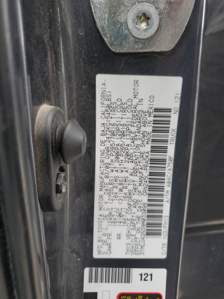 2009 Toyota Tacoma Double Cab VIN: 3TMLU42N39M033098 Lot: 83968125