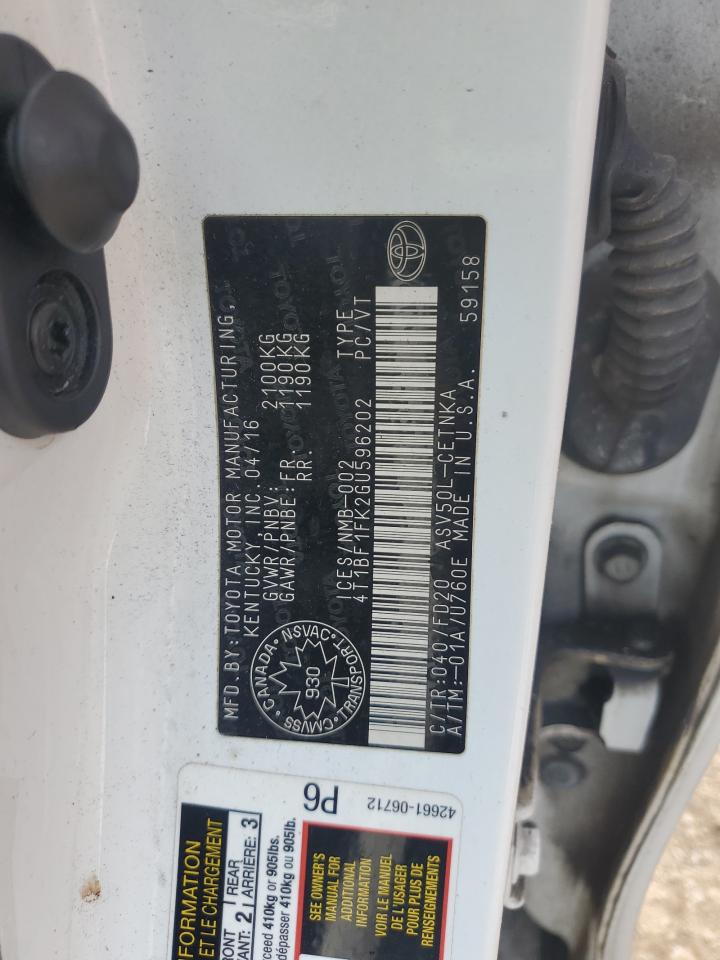 2016 Toyota Camry Le VIN: 4T1BF1FK2GU596202 Lot: 68502465