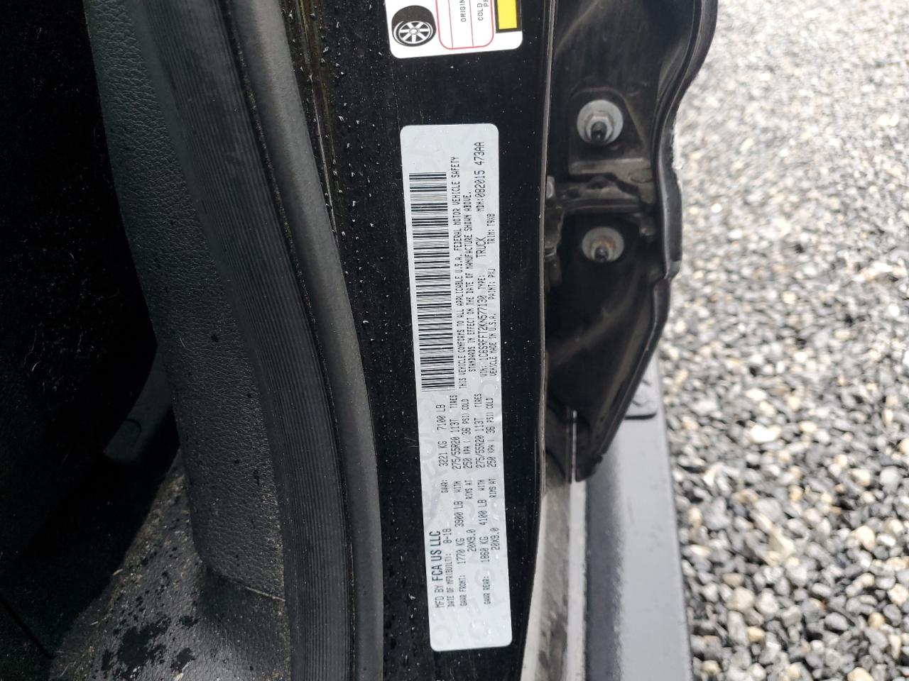 2019 Ram 1500 Big Horn/Lone Star VIN: 1C6SRFFT2KN577130 Lot: 83827405