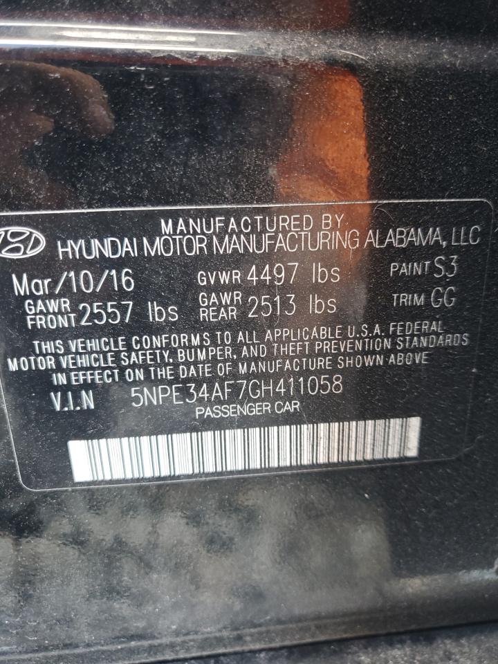 2016 Hyundai Sonata Sport VIN: 5NPE34AF7GH411058 Lot: 82064405