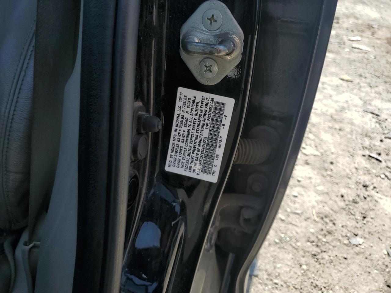 2012 Honda Civic Exl VIN: 19XFB2F93CE313223 Lot: 80588685