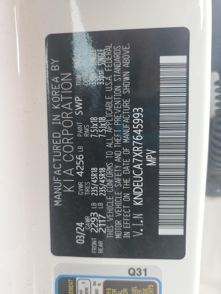 2024 Kia Seltos X Line VIN: KNDEUCA7XR7645993 Lot: 71695175