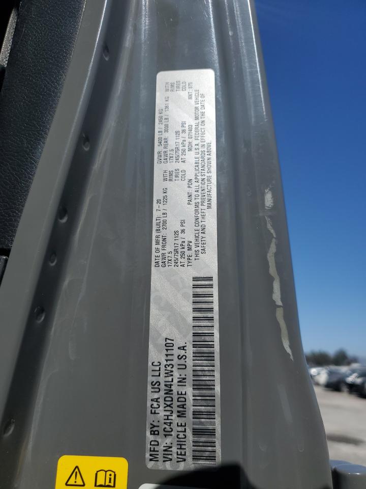 2020 Jeep Wrangler Unlimited Sport VIN: 1C4HJXDN4LW311107 Lot: 71366795