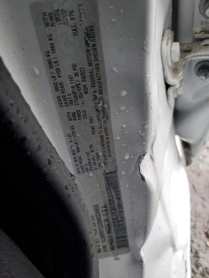 2022 Ram 1500 Tradesman VIN: 1C6RRFCG0NN324656 Lot: 84448055