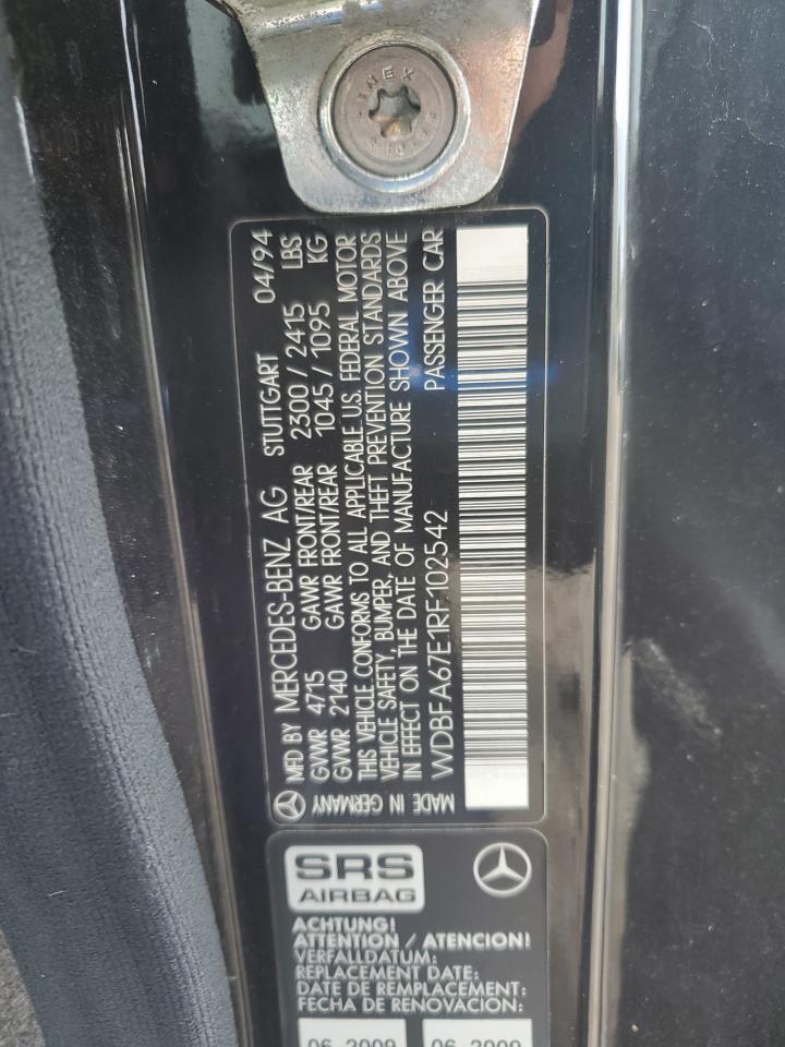 1994 Mercedes-Benz Sl 500 VIN: WDBFA67E1RF102542 Lot: 80741445