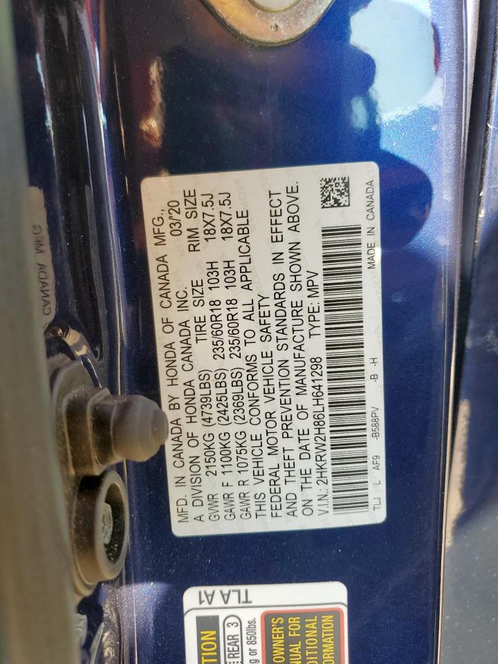 2020 Honda Cr-V Exl VIN: 2HKRW2H86LH641298 Lot: 80490955