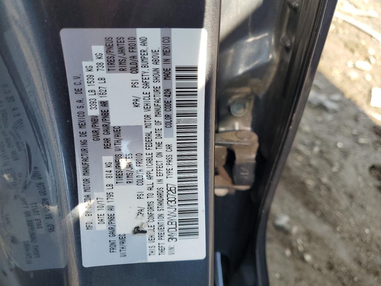 2018 Toyota Yaris Ia VIN: 3MYDLBYVXJY307267 Lot: 80377875