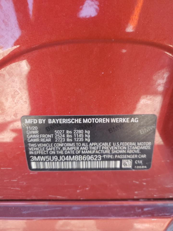 2021 BMW M340Xi VIN: 3MW5U9J04M8B69623 Lot: 81884435