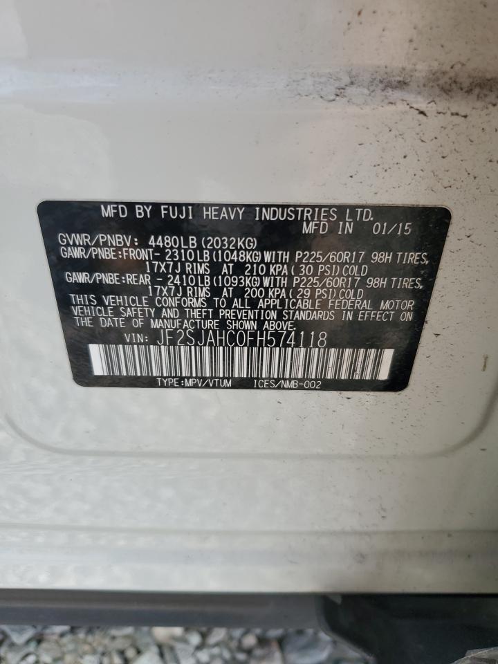 2015 Subaru Forester 2.5I Limited VIN: JF2SJAHC0FH574118 Lot: 83982635