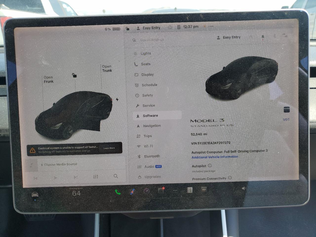 2019 Tesla Model 3 VIN: 5YJ3E1EA3KF297372 Lot: 81272505