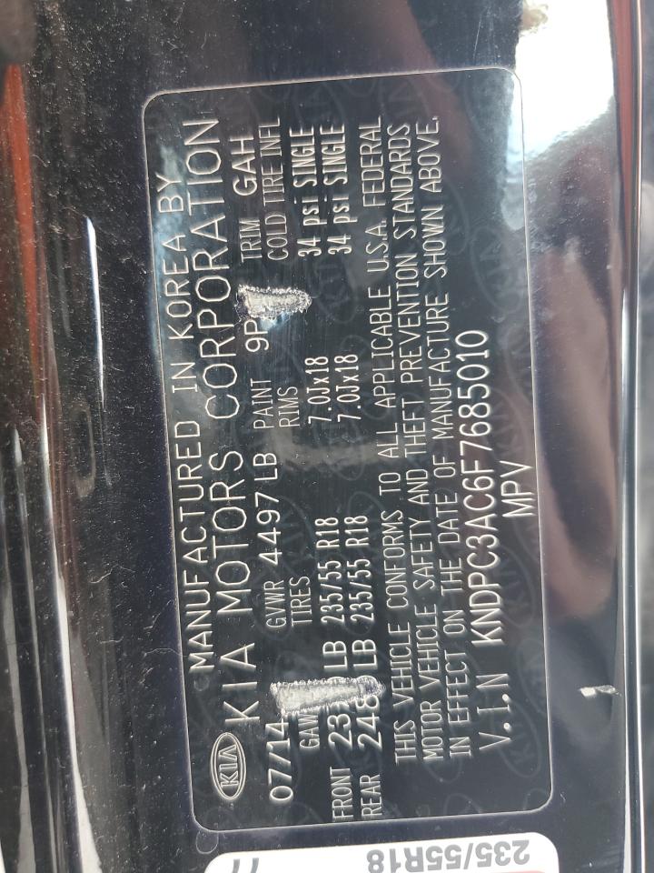 2015 Kia Sportage Ex VIN: KNDPC3AC6F7685010 Lot: 81749335