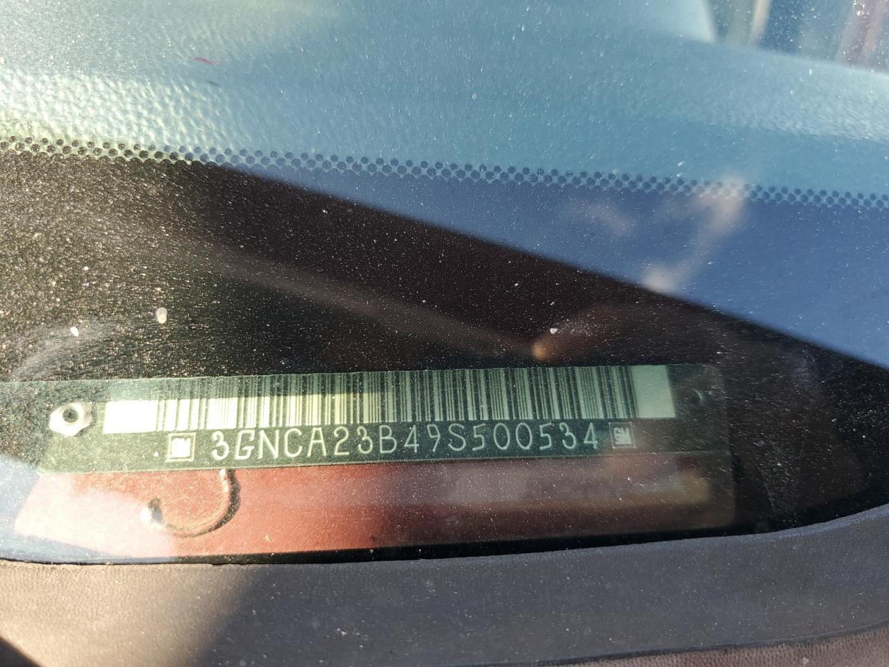 2009 Chevrolet Hhr Lt VIN: 3GNCA23B49S500534 Lot: 71604045