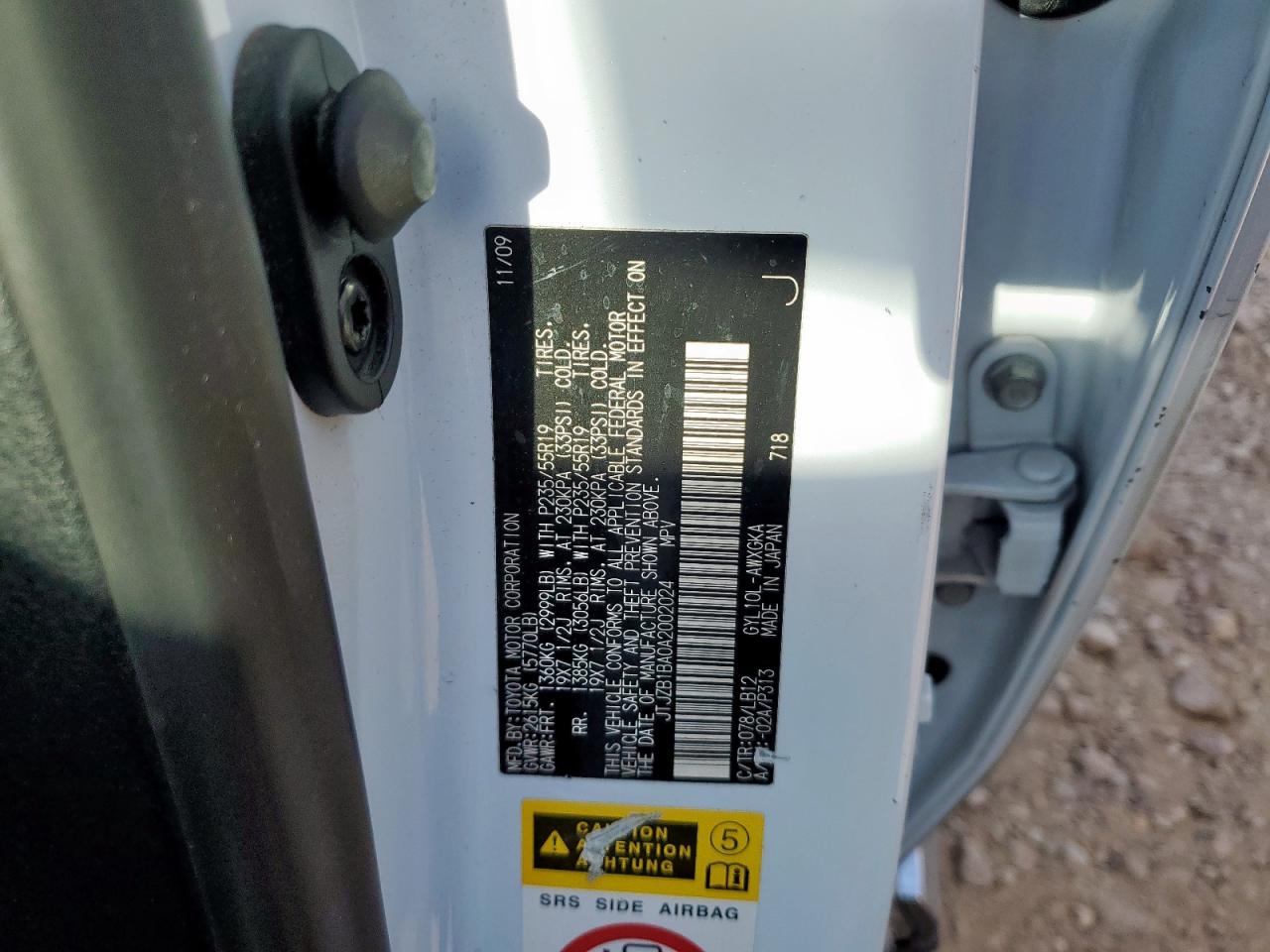 2010 Lexus Rx 450H VIN: JTJZB1BA0A2002024 Lot: 81567915